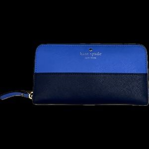 KATE SPADE blue/navy clutch wallet